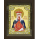 Икона освященная "Царица Александра Римская мученица" серебро 925 пробы, 18x24 см, со стразами, в деревянном киоте 24x30 см
