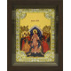 Икона освященная "Воскресение Христово" из серебра 925 пробы, 18x24 см, со стразами, в деревянном киоте 24x30 см