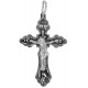 Крест православный с распятием из серебра 925 пробы с родиевым покрытием