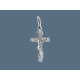 Нательный крест с распятием из серебра 925 пробы с родированием