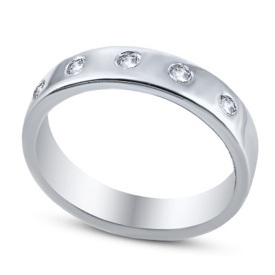 Кольцо с цирконом и эмалью из серебра 925 пробы цвет металла белый 4.27 гр. фото