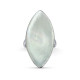 Кольцо с перламутром из серебра 925 пробы цвет металла белый 8.68 гр.