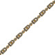 Церковная охранная цепь с крестами Трелистник из серебра 925 пробы с золотым покрытием и чернением