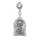 Образок "Владимирская Богородица" из серебра 925 пробы