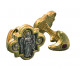 Православные запонки «Архангелы» с драгоценными камнями из серебра 925 пробы с позолотой и горячей эмалью