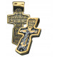 Нательный крест «Четырёхконечный» из серебра 95 пробы с позолотой