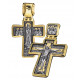 Большой нательный крест «Дивеевский» из серебра 925 пробы с позолотой