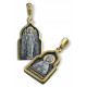 Иконка «Святая Матрона. Ангел хранитель» из серебра 925 пробы с позолотой и чернением