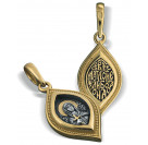 Образок «Святая Анастасия Узорешительница» из серебра 925 пробы с позолотой и чернением