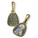 Образок «Святая Елизавета (Елисавета)» из серебра 925 пробы с позолотой и чернением