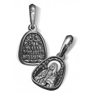 Образок «Святая Елизавета (Елисавета)» из серебра 925 пробы с позолотой и чернением фото