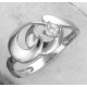 Кольцо с фианитом из серебра 925 пробы