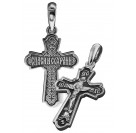 Крест нательный «Распятие 2» из серебра 925 пробы с чернением