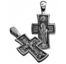 Крест нательный «Святой Спиридон Тримифунтский» из серебра 925 пробы с чернением