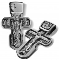 Крест нательный «Неупиваемая чаша» из серебра 925 пробы с чернением фото