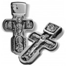 Крест нательный «Неупиваемая чаша» из серебра 925 пробы с чернением