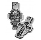 Крест нательный «Святая Блаженная Матрона» (поясная) из серебра 925 пробы с чернением