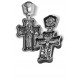 Крест нательный «Пастырь добрый» из серебра 925 пробы с чернением