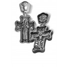 Крест нательный «Пастырь добрый» из серебра 925 пробы с чернением