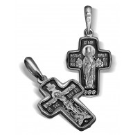 Крест нательный «святой исповедник  Лука Крымский» из серебра с чернением фото