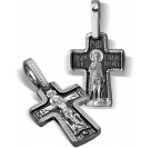 Крест «Святой Георгий Победоносец» из серебра 925 пробы с чернением