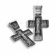 Крестик нательный «Дивеевский» малый из серебра 925 пробы с чернением