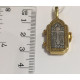 Мощевик на цепочку с изображением Креста Голгофа из серебра 925 пробы с красной позолотой