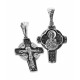 Нательный крест «Распятие. Алексий - Человек Божий» из серебра 925 пробы с чернением