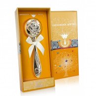 Погремушка "Ангел" из серебра 925 пробы в подарочном футляре фото