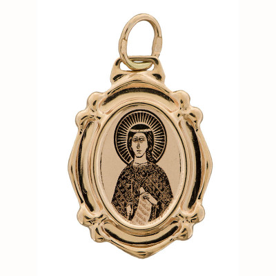 Образок "Св. Вера" из золота 585 пробы фото