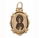 Образок "Св. Вера" из золота 585 пробы