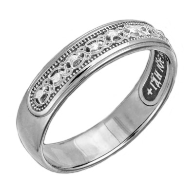 Охранное кольцо из серебра 925 пробы фото