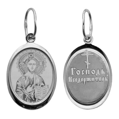 Образок с ликом Святой Равноапостольной Марии Магдалины из серебра 925 пробы фото