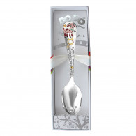 Ложка "Зодиак-Телец" с эмалью из серебра 925 пробы с позолотой в футляре фото