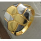 Кольцо из серебра 925 пробы с желтой позолотой