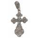 Крест нательный "Матрона Св." из серебра 925 пробы с родиевым покрытием