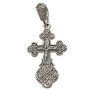 Крест нательный "Матрона Св." из серебра 925 пробы с родиевым покрытием