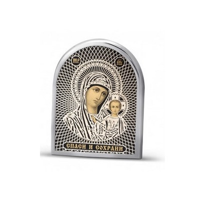 Икона "Спаситель" с краткой молитвой из серебра 960 пробы фото