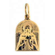 Образок нательный "Св. Лариса" из золота 585 пробы фото