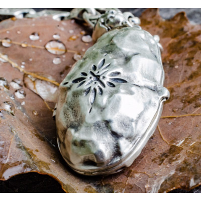 Подвеска «Камень Серафима Саровского» из серебра 925 пробы с позолотой на шнурке фото