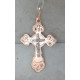 Православный крест с Рапятием из комбинированного золота 585 пробы