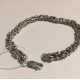 Серебряный браслет "Адамова голова (черепа)" (узкий) из серебра 925 пробы с чернением