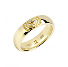 Кольцо с бриллиантами из желтого золота 585 пробы цвет металла желтый 3.83 гр.