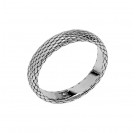 Кольцо "Змея" из серебра 925 пробы, ширина 4 мм