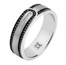 Кольцо с фианитом и эмалью из серебра 925 пробы цвет металла белый 5.21 гр.