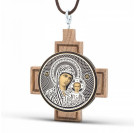 Икона Казанской Богородицы. Крест из серебра 925 пробы