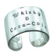 Кольцо "Виски и кока-кола" с эмалью из серебра 925 пробы