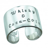 Кольцо "Виски и кока-кола" с эмалью из серебра 925 пробы фото
