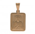 Икона нательная "Николай Чудотворец" из красного золота 585 пробы цвет металла красный