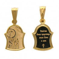 Икона нательная "Св.Анна" из красного золота 585 пробы фото